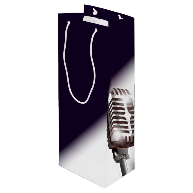 Bolsa Para Vino Micrófono de etapa retro (Angulo reverso)