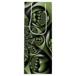 Bolsa Para Vino Mini Esferas del bosque verde blanco