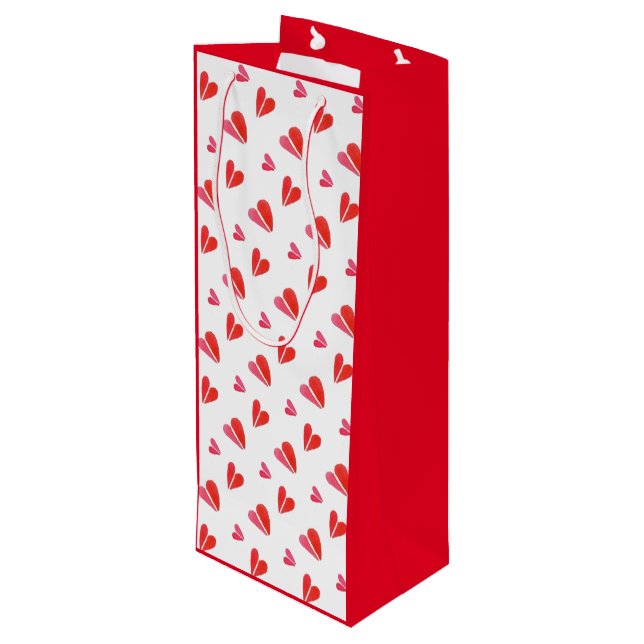 Bolsa Para Vino MINI HEARTS Wine Gift Bag (Angulo reverso)