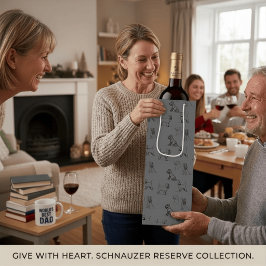 Bolsa Para Vino Miniature Schnauzer Gris