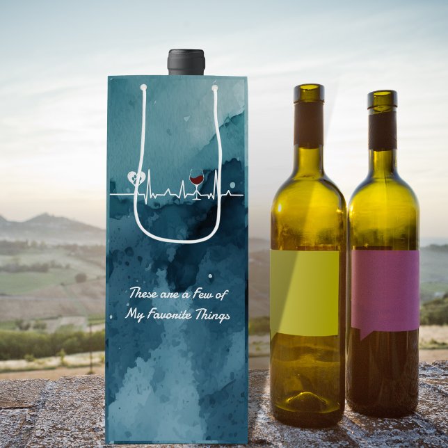 Bolsa Para Vino Mis cosas favoritas y el latido del vino (Subido por el creador)