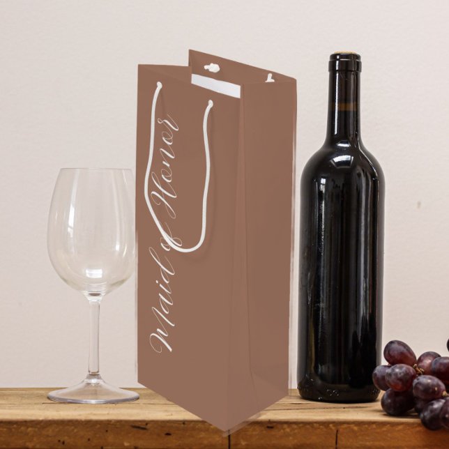 Bolsa Para Vino Mocha guión estilizado de donativo de honor (In Situ)
