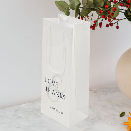 Bolsa Para Vino Moda Amor Minimalista y Gracias