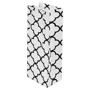 Bolsa Para Vino Modelo blanco negro de Quatrefoil