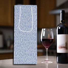 Bolsa Para Vino Modern Blue Heart