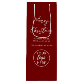 Bolsa Para Vino Modern Christmas Holiday Business Logo
