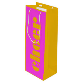 Bolsa Para Vino Moderna aclamación de Fuchsia rosa y Naranja