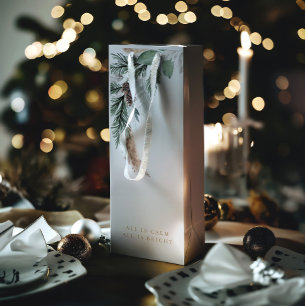 Bolsa Para Vino Moderna y elegante guirnalda guirnalda de Navidad