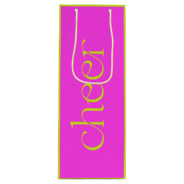 Bolsa Para Vino Moderno y animado Fuchsia rosa y verde