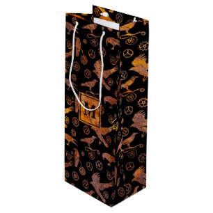Bolsa Para Vino Monograma de engranajes y cuerdas de vapor con col