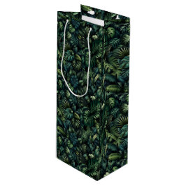 Bolsa Para Vino Monstera Tropical Botánico Verde Jungla