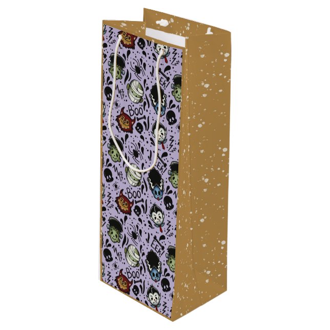 Bolsa Para Vino Monstruos Universales- Morado (Angulo Anverso)