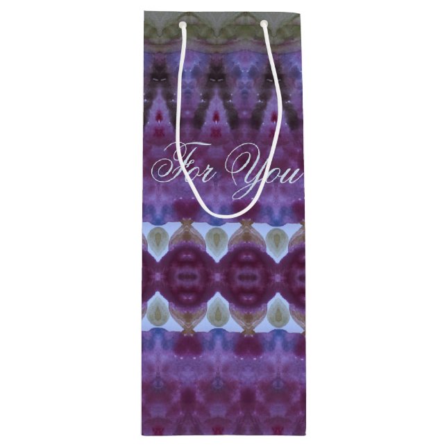 Bolsa Para Vino Morado oscuro y un toque azul (Anverso)