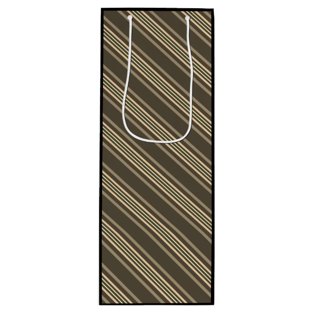 Bolsa Para Vino Motif lignes gris et sepia (Anverso)