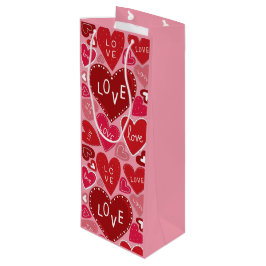 Bolsa Para Vino Mucho amor y corazones Valentine