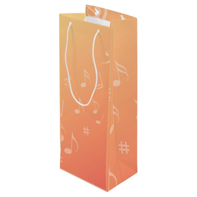 Bolsa Para Vino Música Peach (Angulo reverso)