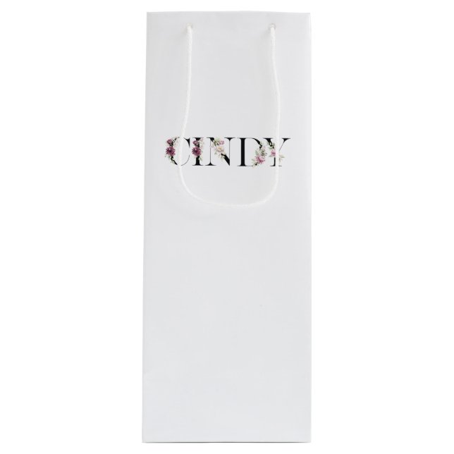 Bolsa Para Vino Name Cindy (Anverso)
