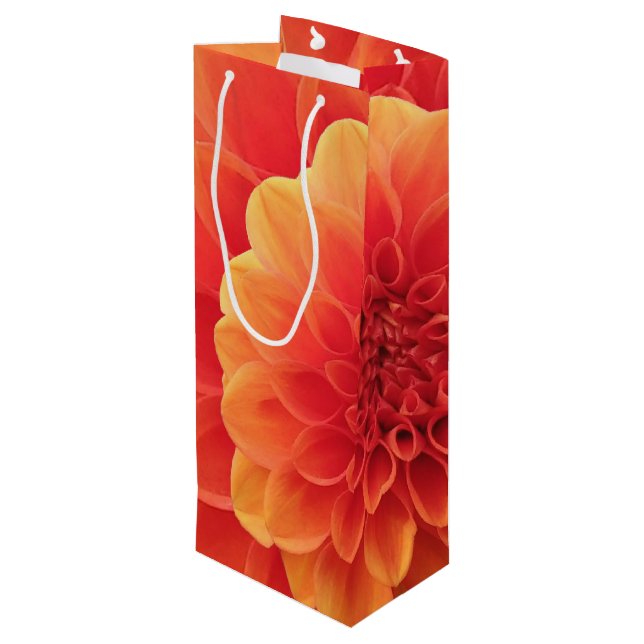 Bolsa Para Vino Naranja Dahlia (Angulo reverso)