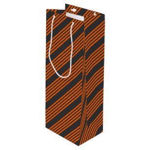 Bolsa Para Vino Naranja y carbón vegetal cinco rayas