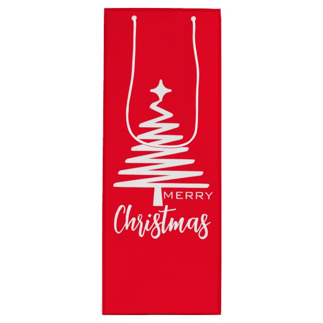 Bolsa Para Vino Navidad de los morritos rojos (Anverso)