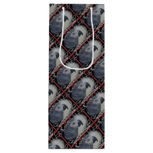 Bolsa Para Vino Navidad Nevado del gris africano
