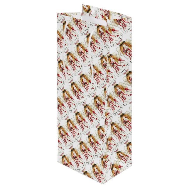 Bolsa Para Vino Navidades Angel (Angulo reverso)