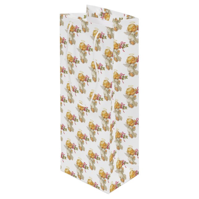 Bolsa Para Vino Navidades Angel (Angulo reverso)