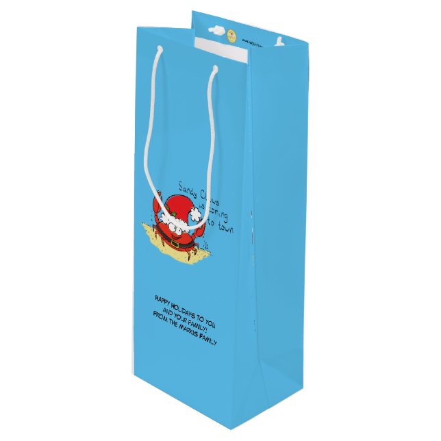 Bolsa Para Vino Navidades de cangrejo callejero graciosos vacacion (Angulo Anverso)