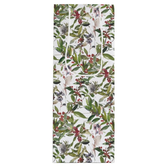 Bolsa Para Vino Navidades de feriado de invierno rústico Berries (Anverso)