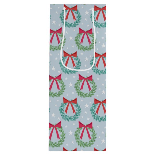 Bolsa Para Vino Navidades de invierno con arcos de inspiración ret (Anverso)