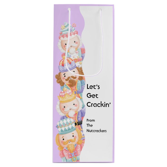 Bolsa Para Vino Navidades de los cazadores de nueces (Anverso)