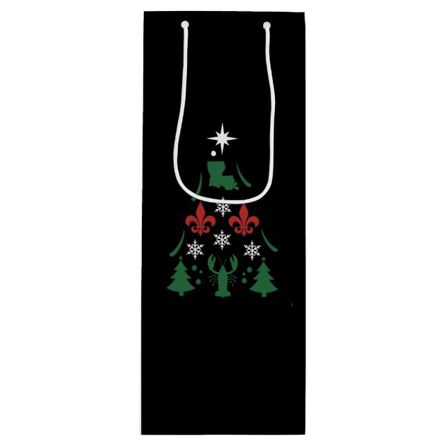 Bolsa Para Vino Navidades de Luisiana Holiday Cajun (Anverso)