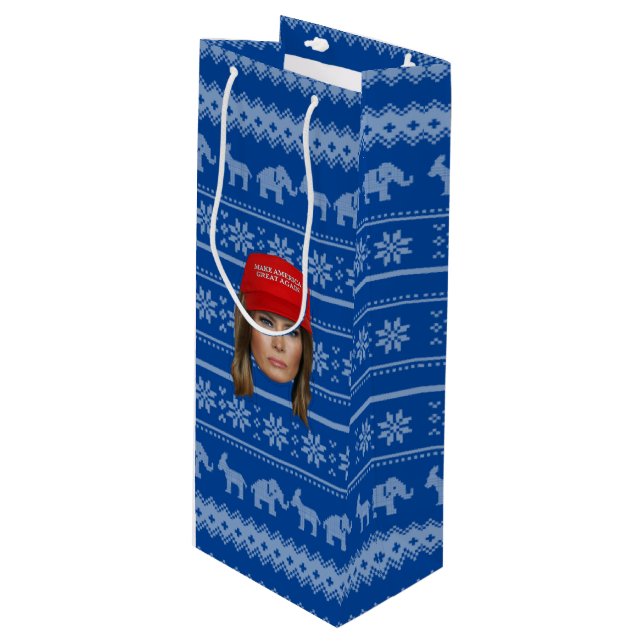 Bolsa Para Vino Navidades de Melania Trump MAGA (Angulo Anverso)
