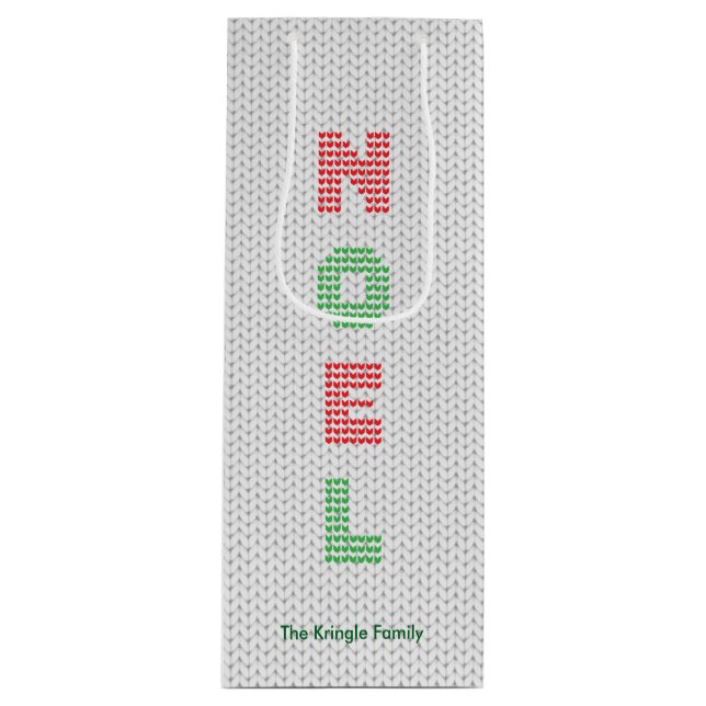 Bolsa Para Vino Navidades de noel Typography Sweater (Anverso)