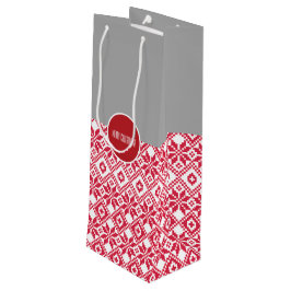 Bolsa Para Vino Navidades de nombres personalizados del patrón nór