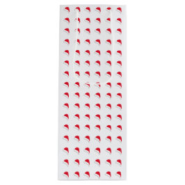 Bolsa Para Vino navidades de patrón de Santa Hat rojo blanco