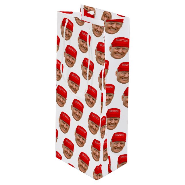 Bolsa Para Vino NAVIDADES de TRUMP MAGA (Angulo Anverso)