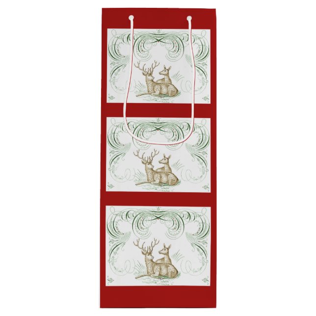 Bolsa Para Vino Navidades Deer (Anverso)