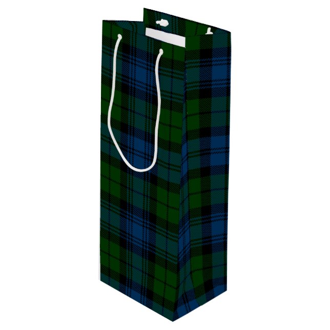 Bolsa Para Vino Navidades del clan militar Campbell Green Check (Angulo Anverso)