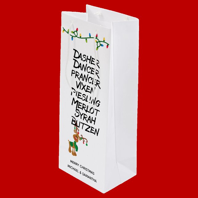 Bolsa Para Vino Navidades divertidos nombran renos a los amantes d (Subido por el creador)