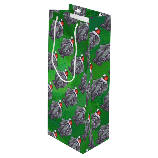 Bolsa Para Vino Navidades elefantes (Angulo Anverso)