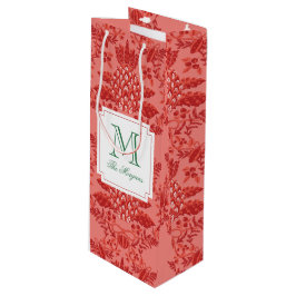Bolsa Para Vino Navidades festivos Ornamentos de piña Monograma