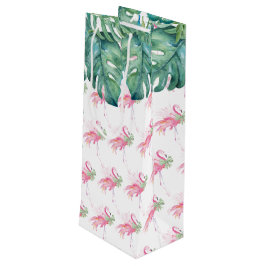 Bolsa Para Vino Navidades Flamingo rosa tropical