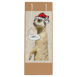 Bolsa Para Vino Navidades Furry Meerkat BROWN Wine Bag