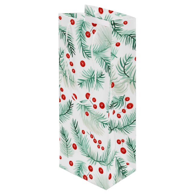 Bolsa Para Vino Navidades Holly (Angulo reverso)
