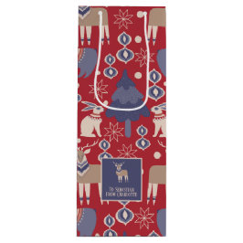 Bolsa Para Vino Navidades nórdicos de Woodland