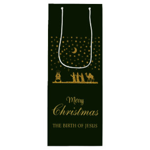Bolsa Para Vino Navidades religiosos, nacimiento de Jesús, tres re