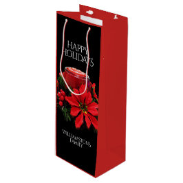 Bolsa Para Vino Navidades rojos festivos Candle Holly Poinsettias