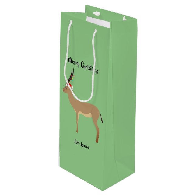 Bolsa Para Vino Navidades Springbok (Angulo Anverso)