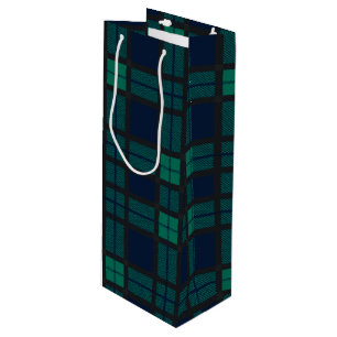 Bolsa Para Vino Navidades Tartan Clan Blackwatch Plaid Check